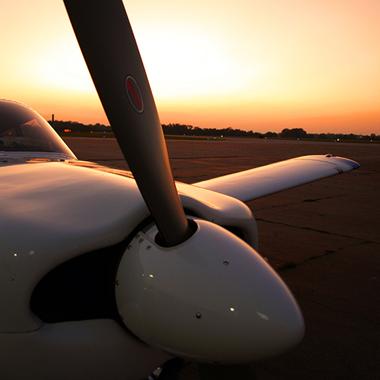 airplane at dusk 540x540