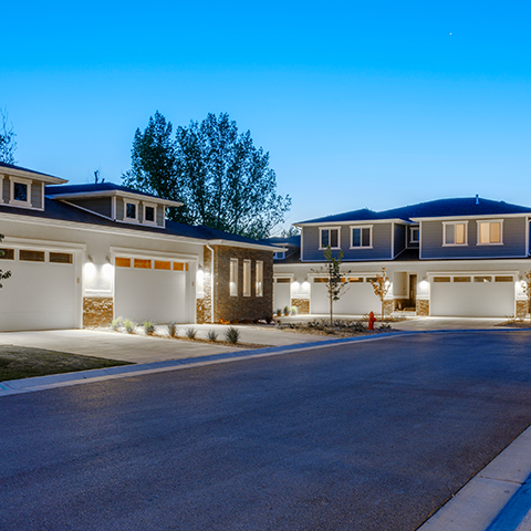 townhome community at night_480x480